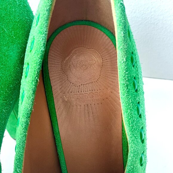 Viktor & Rolf Green Suede Platform Tassel Heels Size EU 39.5- Italy - Picture 4 of 12
